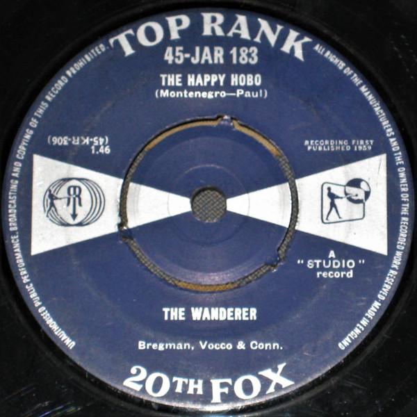

7-дюймовая пластинка WANDERER The Happy Hobo True True Happines 45JAR183 Top Rank 20-е 1959 Великобритания Поп Б/у