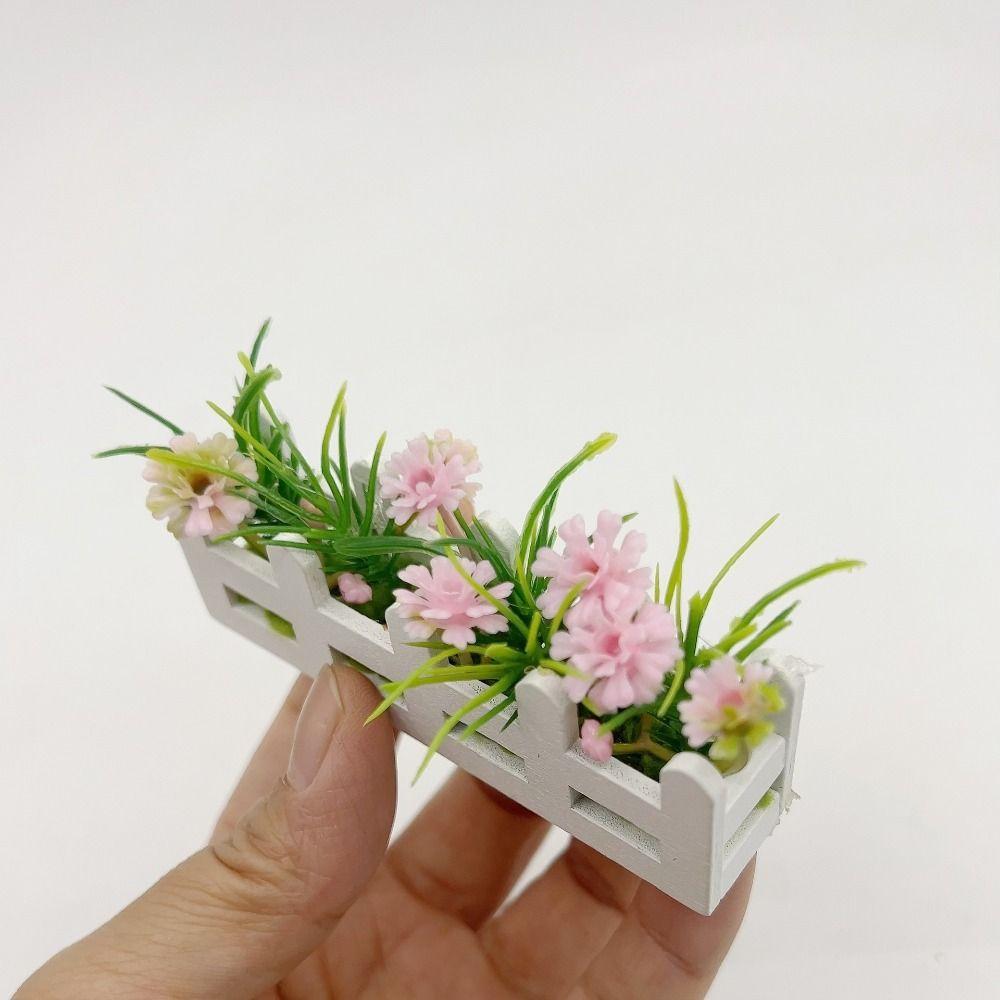 Decor Garden Miniature Potted Plants 1:12 Scale Doll Plants Fake Daisy  Kids Toys