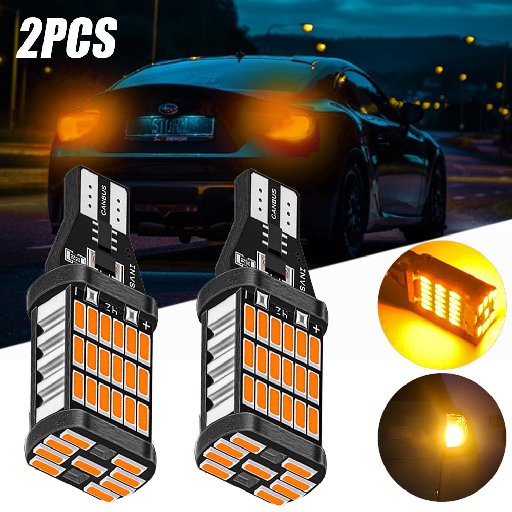 2x Signal Lamp T15 Led Super Bright W16W Led Bulbs 912 921 For Reverse Lamp Backup Parking Light 12V White Amber Yellow