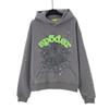 Pánská oversized mikina s kapucí a potiskem pavučiny, neformální volný střih, streetwear