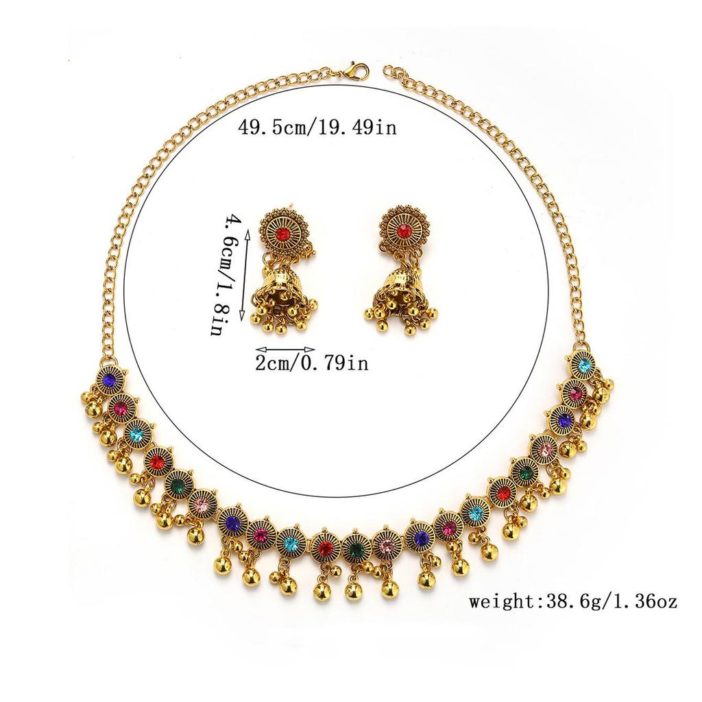 Exotic Retro Ethnic Necklace and Earrings: Fashionable, Personalized Jewelry