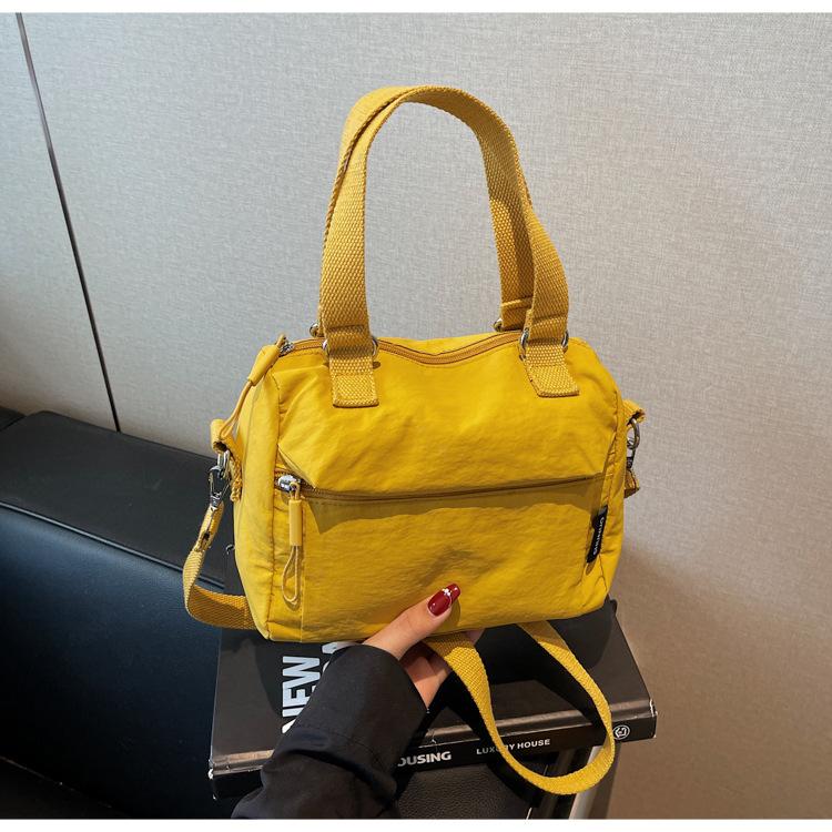 Simple Hand Carry Small Bag Women 2025 New Fashion Canvas Small Square Bag Casual Versatile Shoulder Messenger Bag
