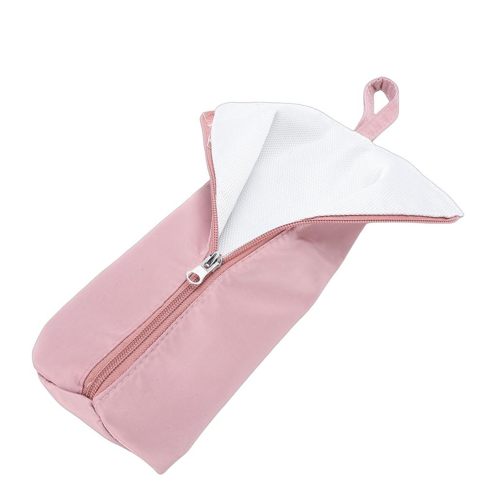 Curling Iron Storage Bag Heat Resist Curling Iron Holder Bag Hair Tools Hanging Storage Pouch for Home Travel Pink