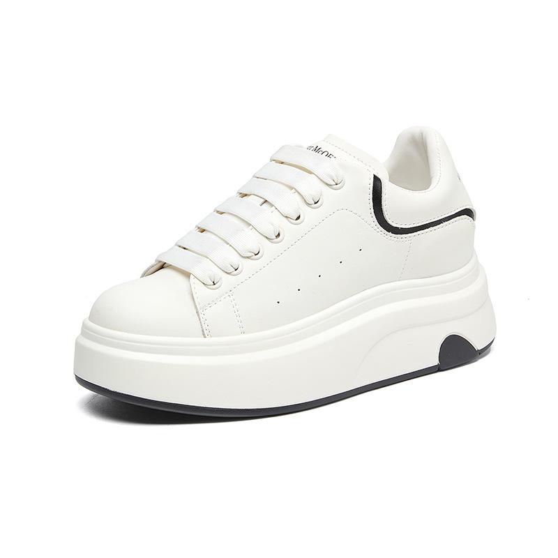 Thick-soled high-white shoes women s fashion board shoes spring and summer new lightweight breathable soft-soled sports and leisure shoes 40