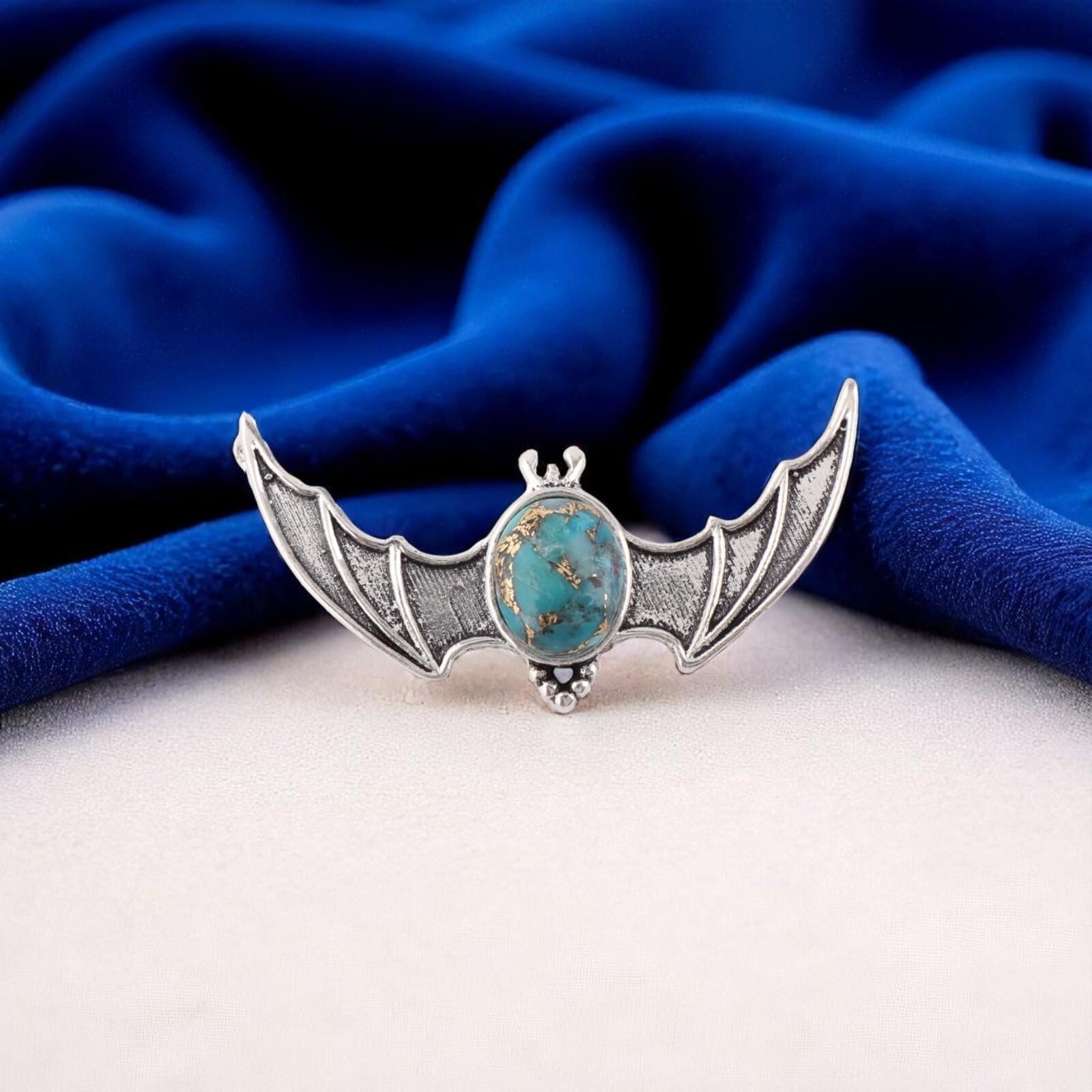 

Natural Blue Copper Turquoise Gemstone 925 Sterling Silver Jewelry Pendant 1 CP-33-40