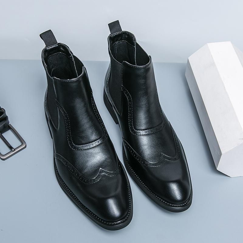 

Мужские ботинки Martin, модные, большого размера, новые, высокие кожаные ботинки, модные, ретро, повседневные, кожаные туфли, можно 45 чёрный