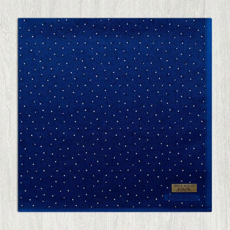 

Handkerchief Men Portable Pure Cotton Sweat-Absorbent Handkerchief Sweat-Wiping Full Cotton Thin Section Business Square Scarf Pocket Square Dark blue background color