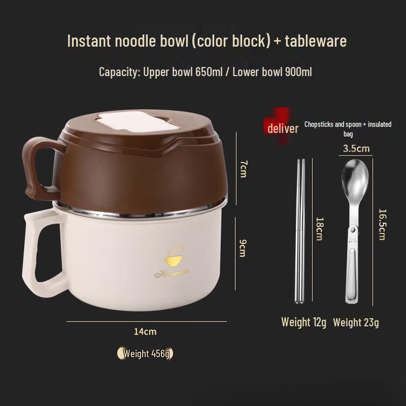 ZISIZ Double Layer Insulated Stainless Steel Lunch Box