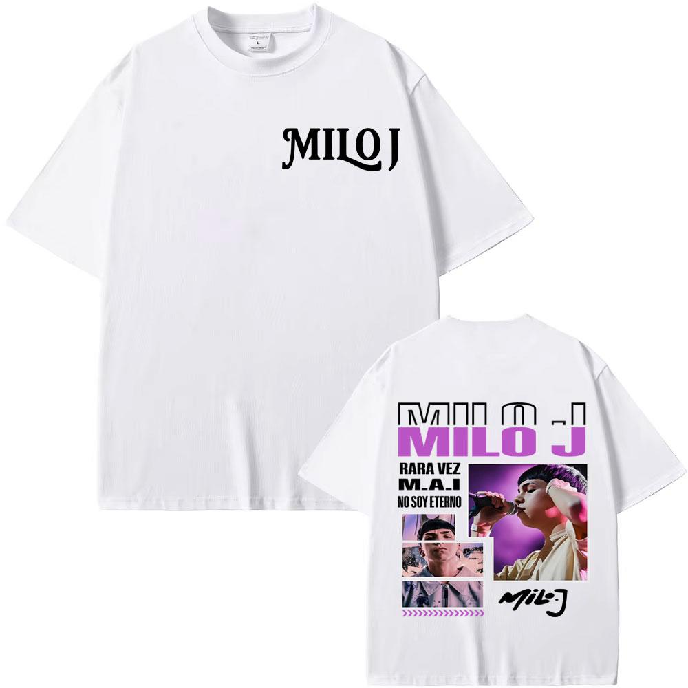 Summer Rapper Milo J Ravida Times Mascall Tower New Album Tshirt Mens Hiphop Retro Cotton Short Sleeved Loose Casual Tshirt