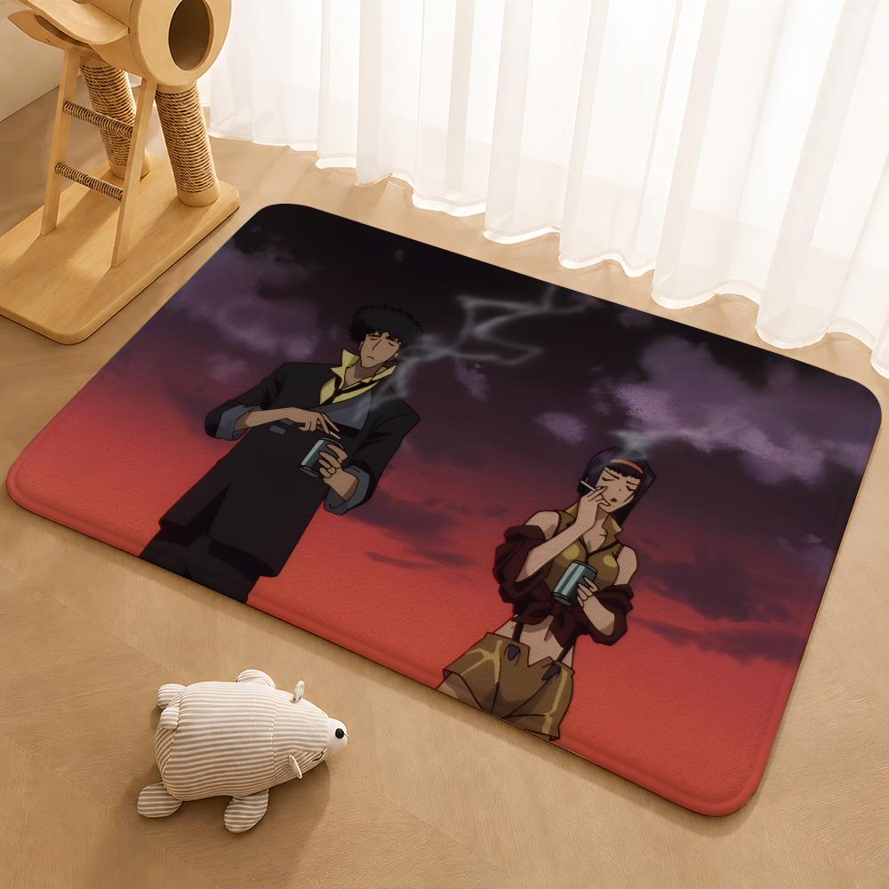 Anime Cowboy Bebop Floor Mat Floor Mat Soft Flannel Non-Slip Door  Rug for Living Room