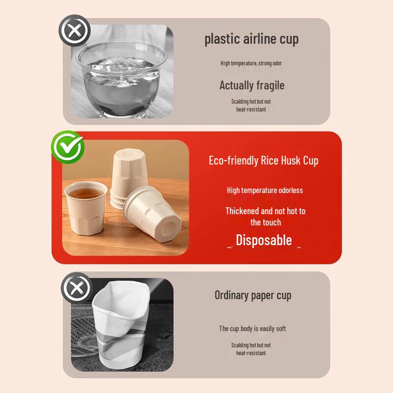 Dengbi Rice Husk Disposable Cups