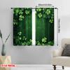 2pcs,2D Plane Printing Minimalist Curtains Clover Canvas Polyester Easy Install (without Rod) Art Deco Festive for Living Room,