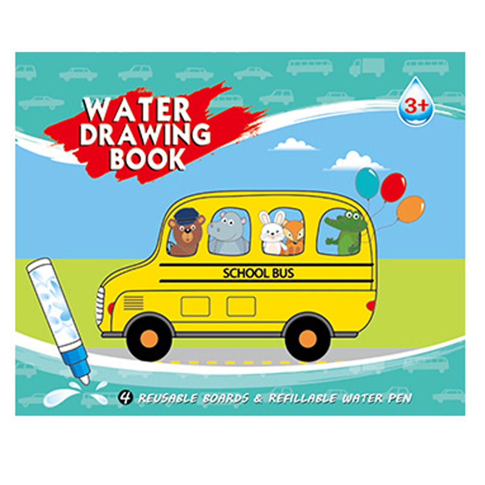 

Экологичная книга для рисования на воде, книга для акварели без грязи, книга для рисования каракулями с ручкой для рисования и раскрашивания без грязи (алфавитно-цифровой) 10мл One Size