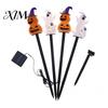 LED Pathway Lighting 4Pcs/Set Halloween Solar Ghost Stake Light, 4-in-1 Pumpkin with Powered Yard Stakes Lights, Waterproof Decorative