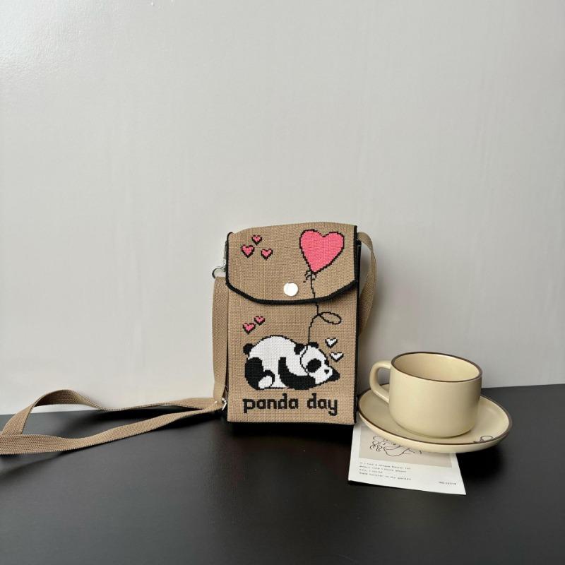 

Премиальная сумка для мобильного телефона Новая мультяшная вязаная сумка Персонализированная универсальная дофаминовая сумка ручной работы Сумка-мессенджер на одно плечо женская 13.5*20