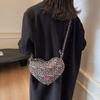 Heart Leopard Shoulder Bag Fashion Student All-match Hand Bags for Woman Casual Bolsos De Mujer Retro Sac Femme Portable Bolso