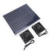 22W Solar Panel Double Exhaust Fan Kit 12V Solar Fan for Chicken Coop Dog House Greenhouse Shed RV