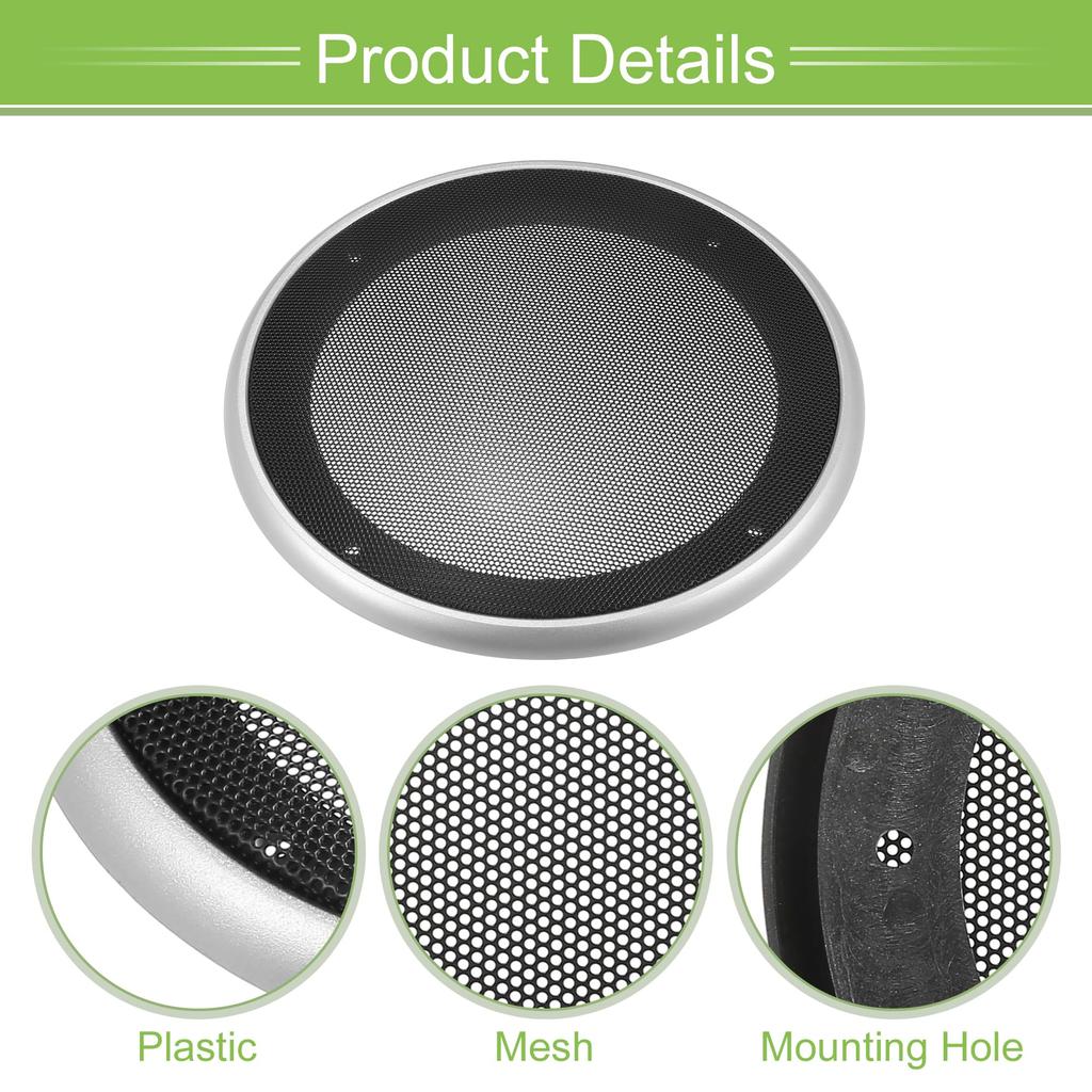 ACROPIX Universal 6.5" Car Speaker Grill Cover Mesh Round 6.5" Audio Speaker Subwoofer Guard