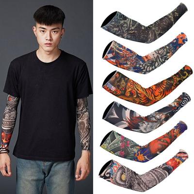 Unisex Blumen Armstulpen Elastische Tattoo Armstulpen Sonnenschutz UV Schutz Armwärmer Draußen