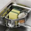 Stainless Steel Kitchen Storage Rack Sink Drain Rack Sponge Organizer Hanging Soap Drainer Shelf Basket Bathroom Shampoo Shelves
