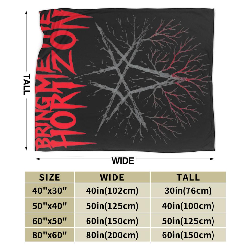 BMTH Bring Me The Horizon Soft Blankets British Rock Band Plush Throw Blanket Fluffy Outdoor Flannel Bedspread Sofa Bed Cover