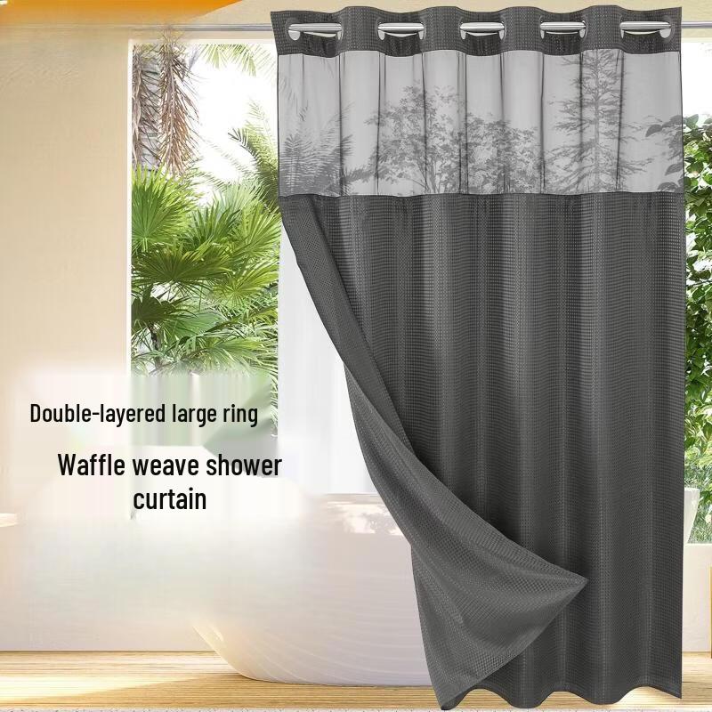 Waffle Weave Shower Curtain