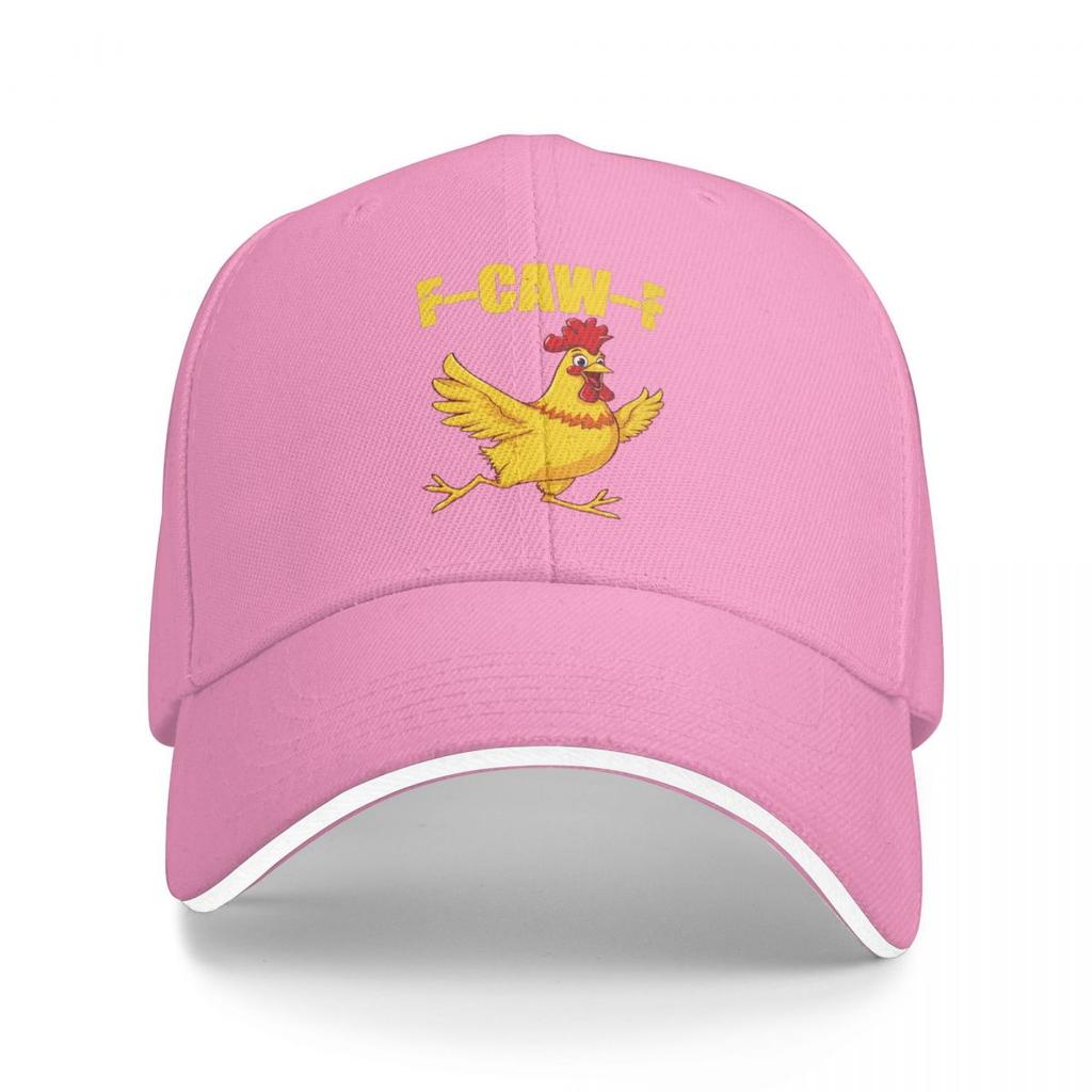 Funny F Caw F Chicken FCAWF Baseball Caps Snapback Baseball Hats Breathable Casual Casquette Outdoor Unisex