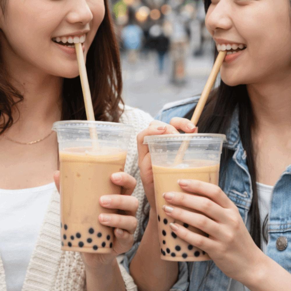 100PCS Kraft Paper Biodegradable Paper Straws Flat Opening Brown Disposable Straws Direct Pipe Drinking Straws Birthday Party