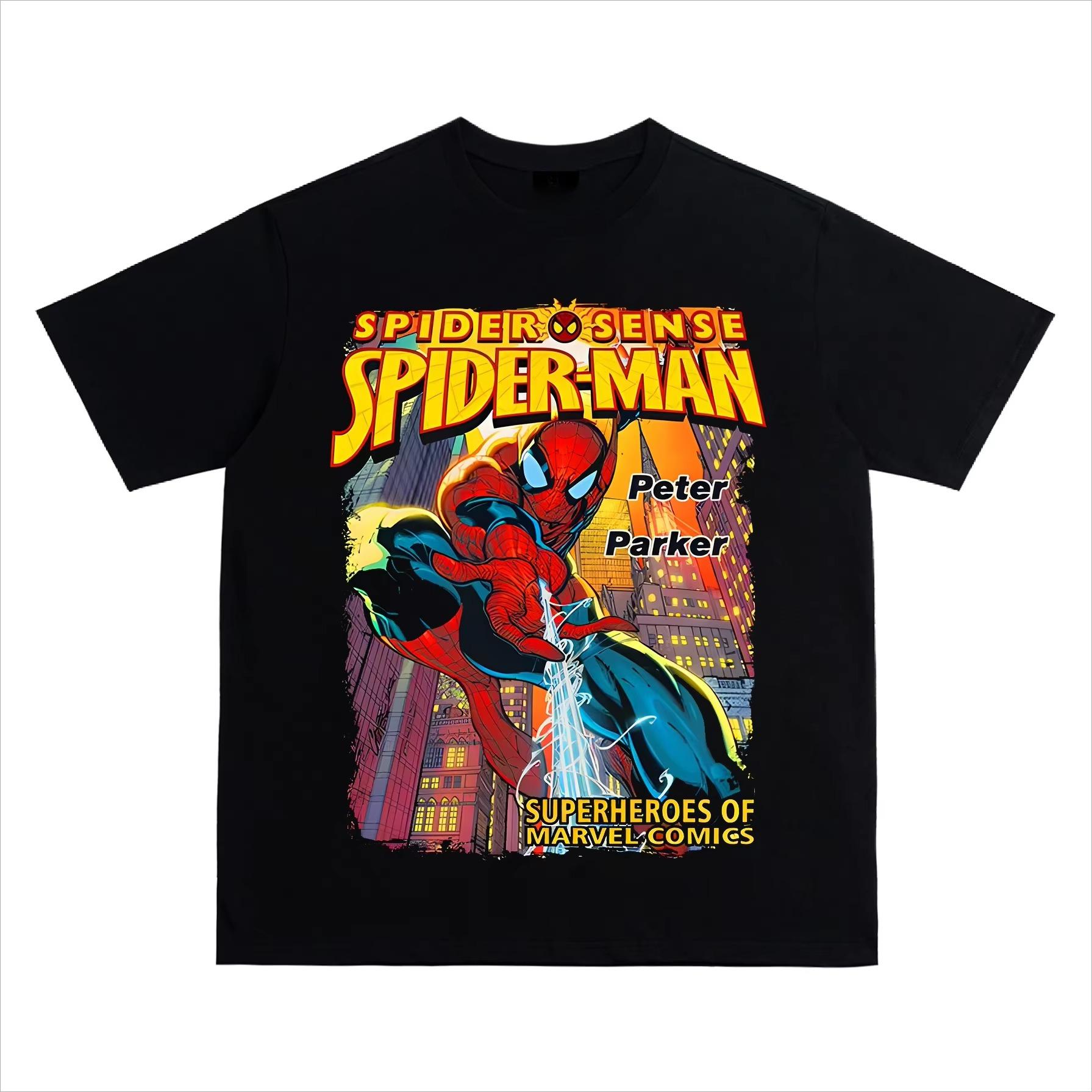 

2026 new Marvel SpiderUnisex printed Tshirt suitable for both boys and girls It is perfect for daily casual activities M