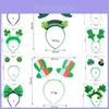 St. St. Patrick's Day Grünes Kleeblatt Haarband Elfenhut Stirnband Set