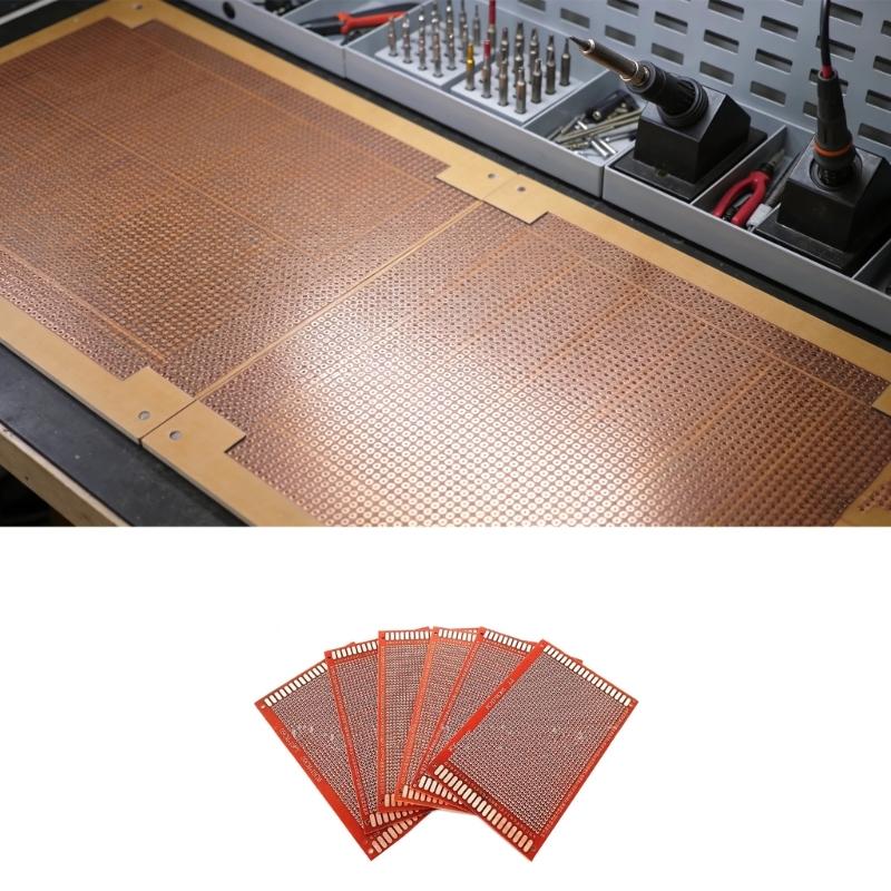 5 Piece 1.2mm Thick Single Side Copper Clad PCB Board Phenolic Resin Copper Clad Sheet Upgrades Ideal for DIY Soldering