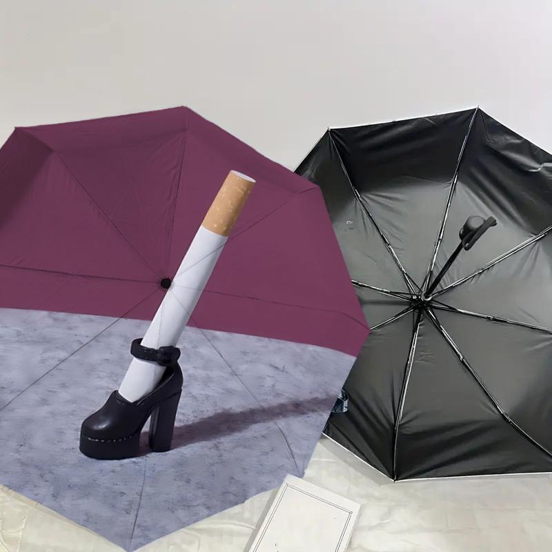 1 Stück Zigaretten-High-Heel Automatischer Faltregenschirm 8 Rippen Eisenrahmen, Geeignet für Reisen, Täglichen Gebrauch, Geburtstag, Geschenk für Frauen & Männer c1231099