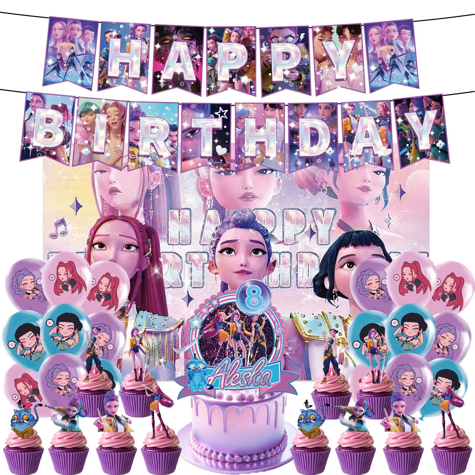 

Баннер для украшения тематической вечеринки по случаю дня рождения, флажки, флажок для торта, воздушные шары - Набор One Size