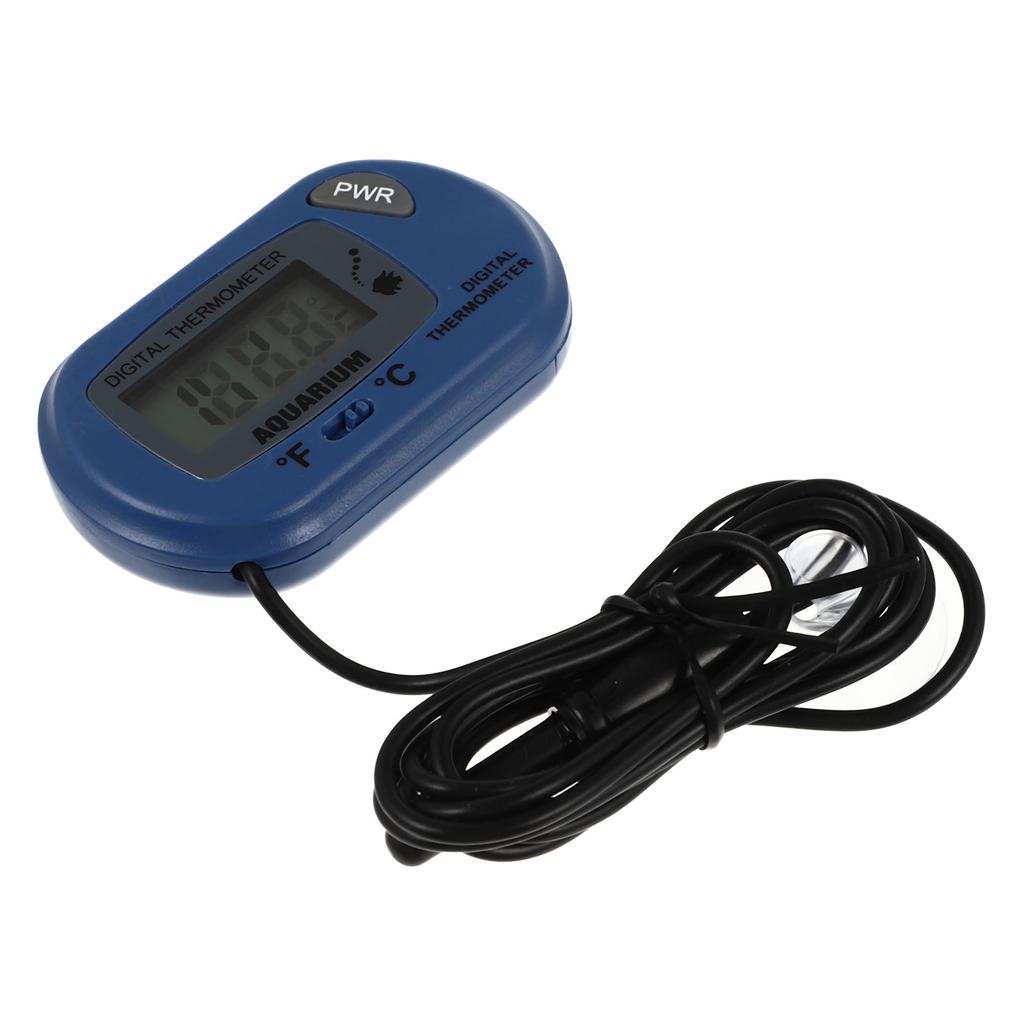 Mini High Precision Fish Tank Digital Thermometer Blue Compact Waterproof Aquarium Thermometer Large Screen Accurate Temperature