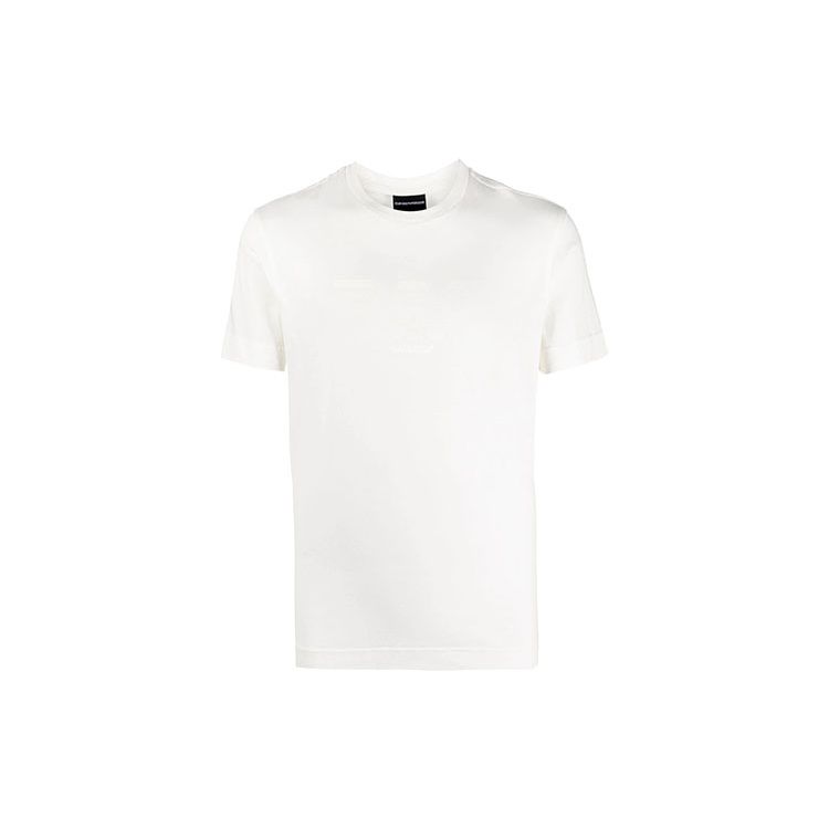 Emporio Armani Logo Print Short Sleeve T-Shirt Men tops White 3K1TE61-JSHZ-0101