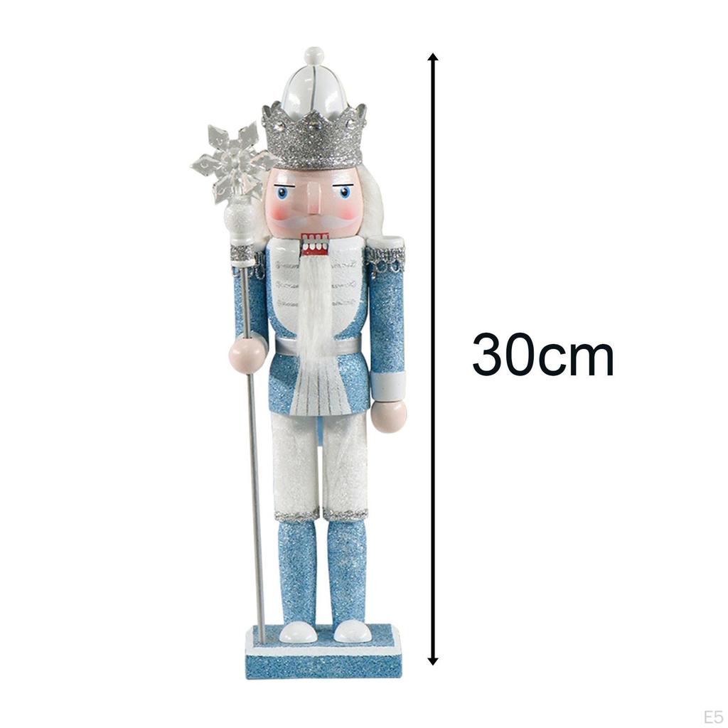 Christmas Nutcracker Figures Soldier Figure Decor, Cartoon Puppet, Wooden