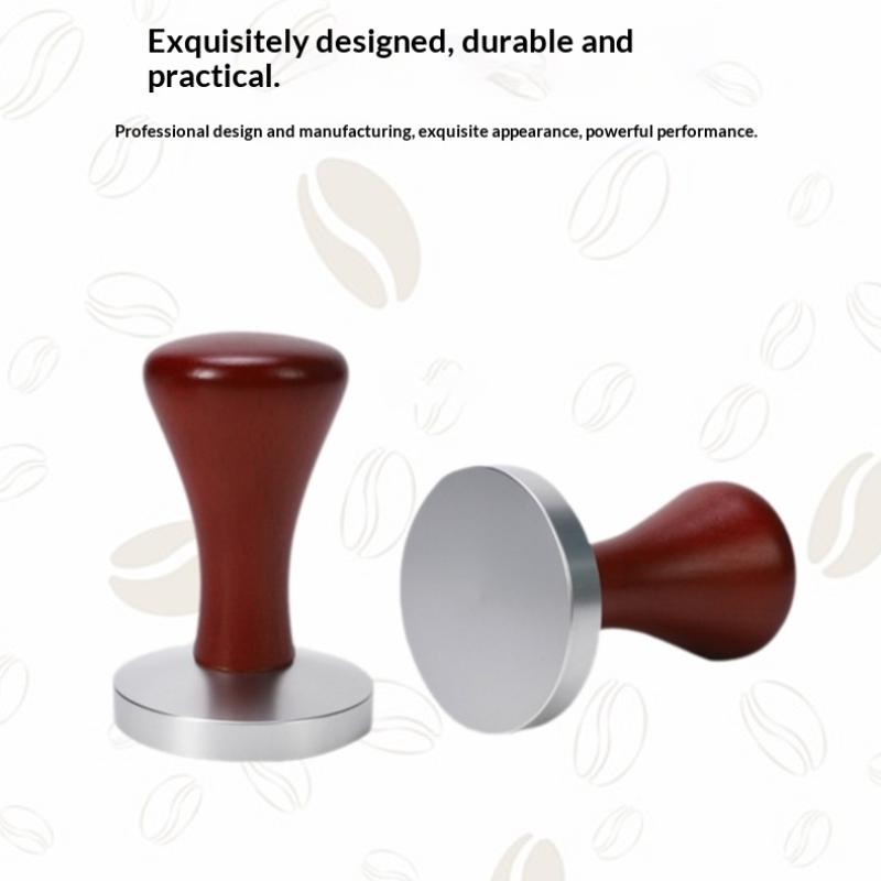Pro Espresso Tamper 51mm 53mm with Solid Wood Handle for Cafes Bars Long-lasting Coffee Tool