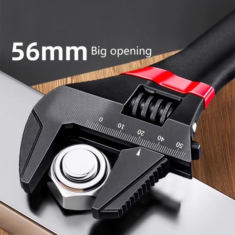 Sturdy Alloy Steel Plumbing Wrench With Large Opening Short Handle Spanner For Efficient Bathroom Installation Tasks