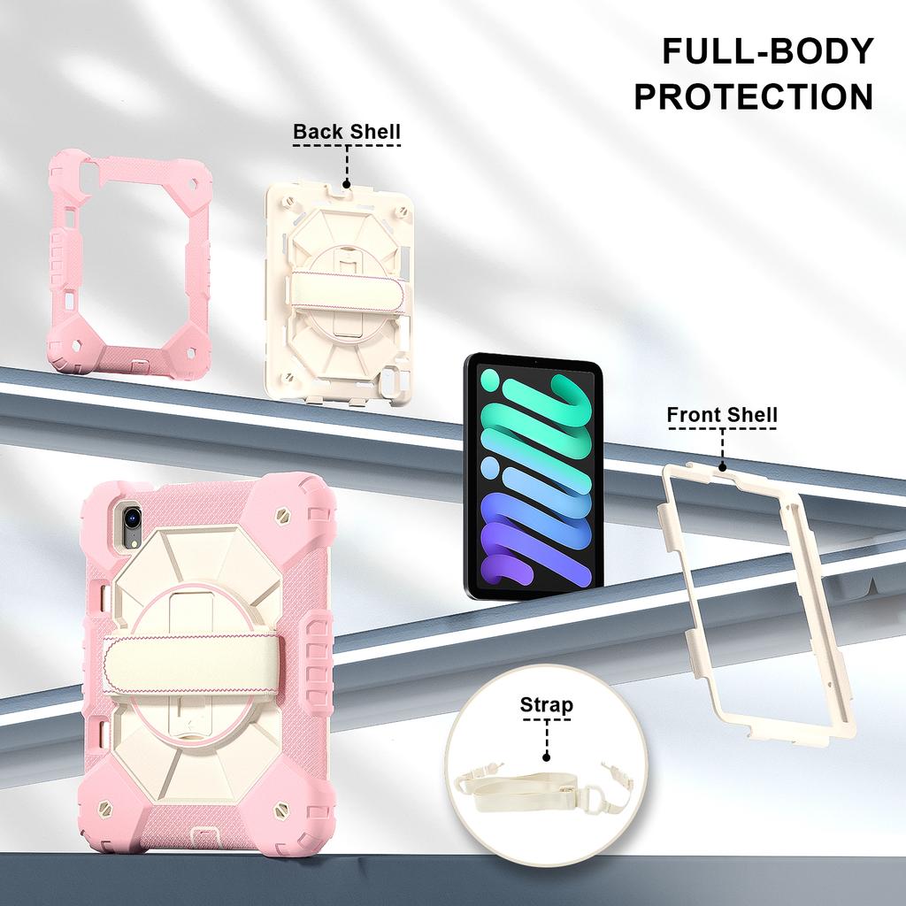 Tablet Protective Case A2 Model Suitable for iPad Mini 6/Mini 7 with Satchel Stand 10 Colors Available