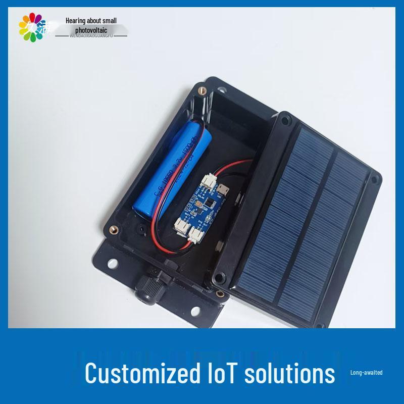 Solar-Powered Waterproof Box with Battery Kit for Outdoor Devices