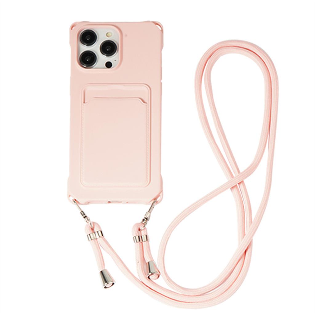 Crossbody Lanyard Wallet Card Holder Phone Case for IPhone 17 Air 16 15 Plus 14 13 12 11 Pro Max XR XS X  Silicone Soft Cover