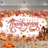 2D Watercolor Thanksgiving Turkey Backdrop Pumpkin Photo Booth Banner