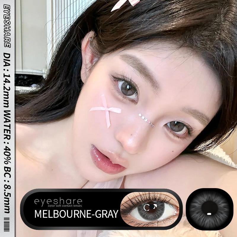 1pair Gray Color Contact Lenses For Eyes Colored Lenses Blue Lenses Natural Colorful Brown Contact Lenses Yearly Use
