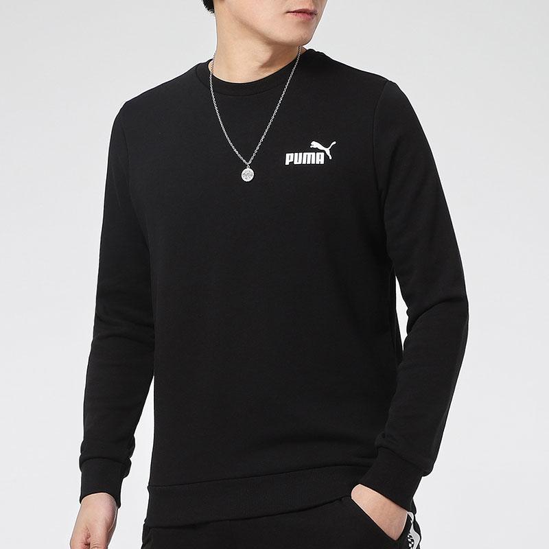 Puma Casual Sports Knit Crew Neck Sweatshirt Men Tops Black 589034-01
