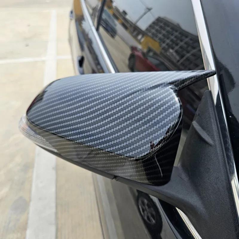 Car Decoration Door Mirror Cover For Toyota Camry Corolla Avensis Auris 2014 2015 2016 2017 2018 Carbon Fiber Glossy Black