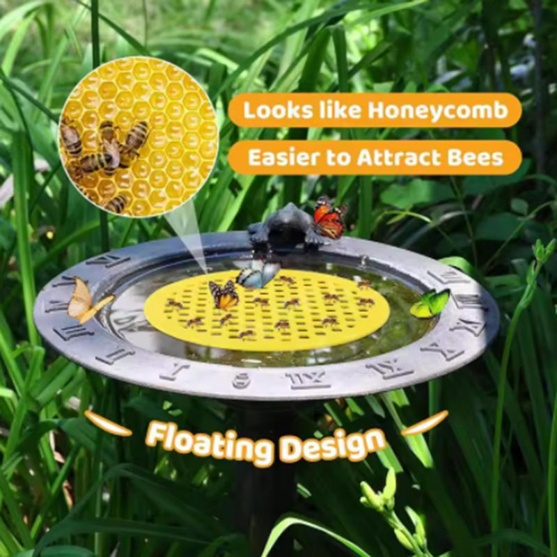 Floating Bee Island Bee Waterer rounded Bee Insect Drinking Tray Beekeeping Setups Luring Insects Waterer Bee Bath Catcher Tray