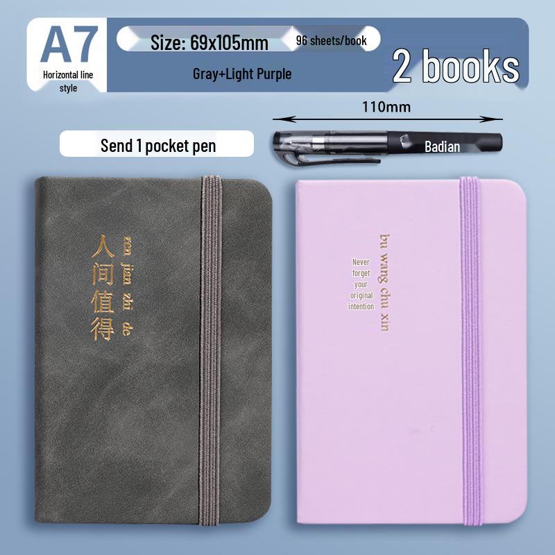 A7 Mini Pocket Notebook - Portable, Simple Style, High Value Memo Pad