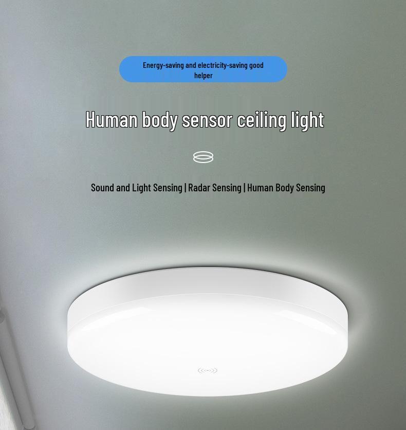 Smart LED Radar Ceiling Light with Motion and Sound Sensor