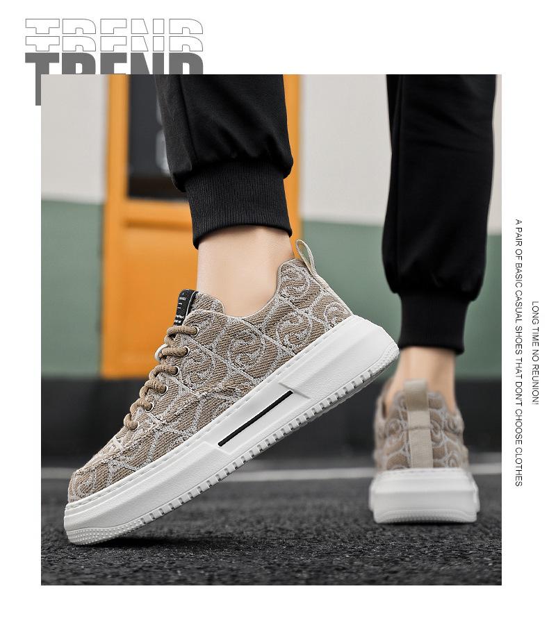 Men's Colorblock Breathable Canvas Low-Top Sneakers - Summer 2025 Collection