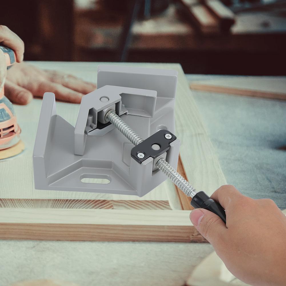 Aluminum Alloy Single Handle 90 Degree Right Angle Clamp Welding Corner Clamp Carpenter Woodworking Tool